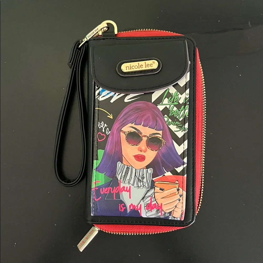 Nicole Lee Everyday Is My Day zip Around Wristlet